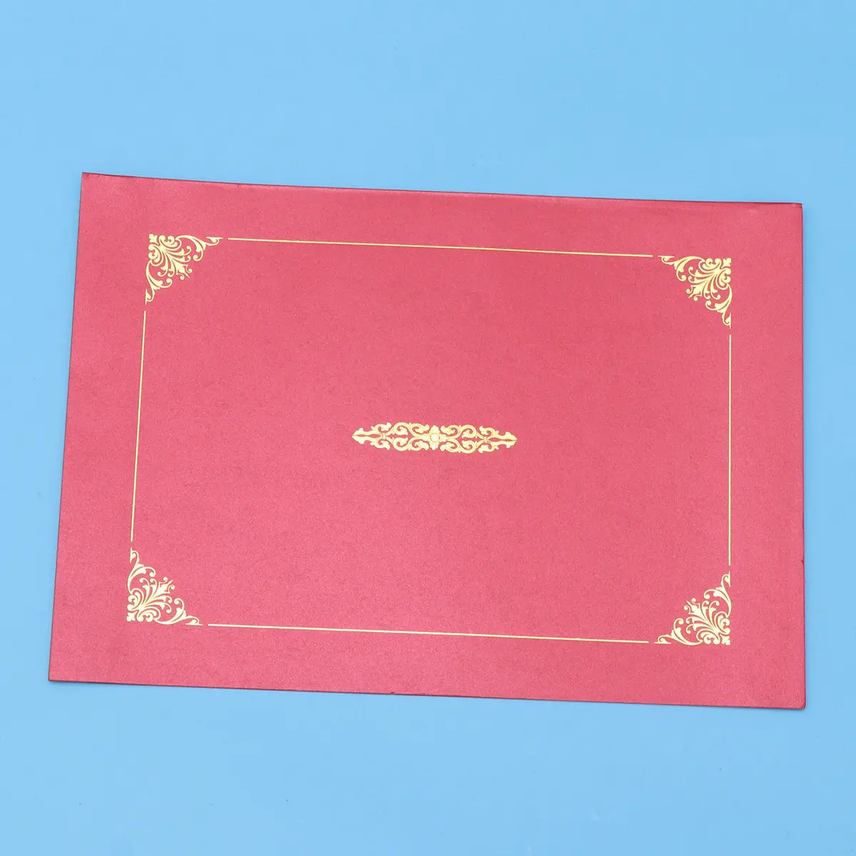 

10Pcs Award Cover A4 Format Certificate Holder with Golden Foil Border Stylish Diploma Protector for School Office