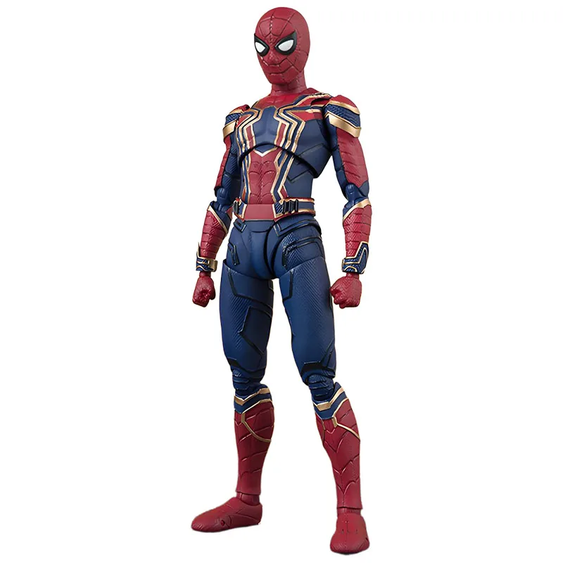 BANDAI Original S.H.Figuarts Iron Man MK50&Spider-Man Armor Action Figures Toys for Boys Christmas Gift Collectible Model