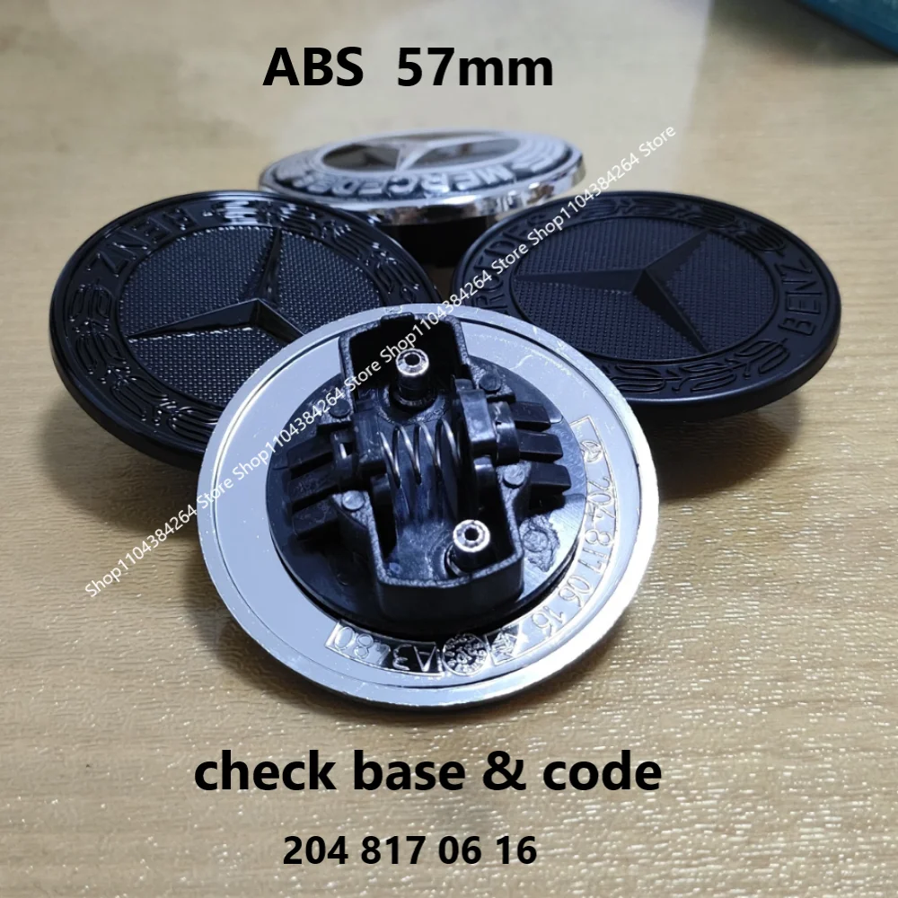 

ABS 57mm Star Flat Hood Bonnet Badge Emblem logo For GLA GLC CLA W220 W205 W204 W124 W201 W202 W212 Accessorie