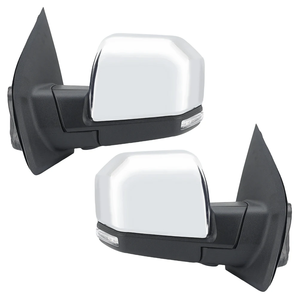

Rearview Mirror Assembly For Ford F150 2015-2020 18+4 Pins Chrome Double Plug Power Folding Camera Side Mirror Car Accessories
