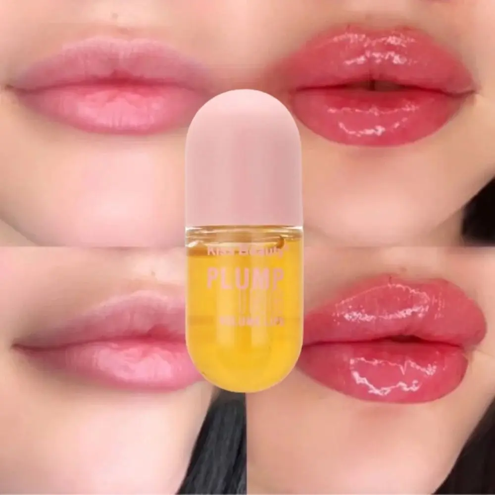 ใหม่ Long Lasting Lip Plumper Oil Instant GLOSS Lip Sleeping Mask Moisture เพิ่มริมฝีปาก Lip Serum Collagen เซ็กซี่เครื่องสําอางค์