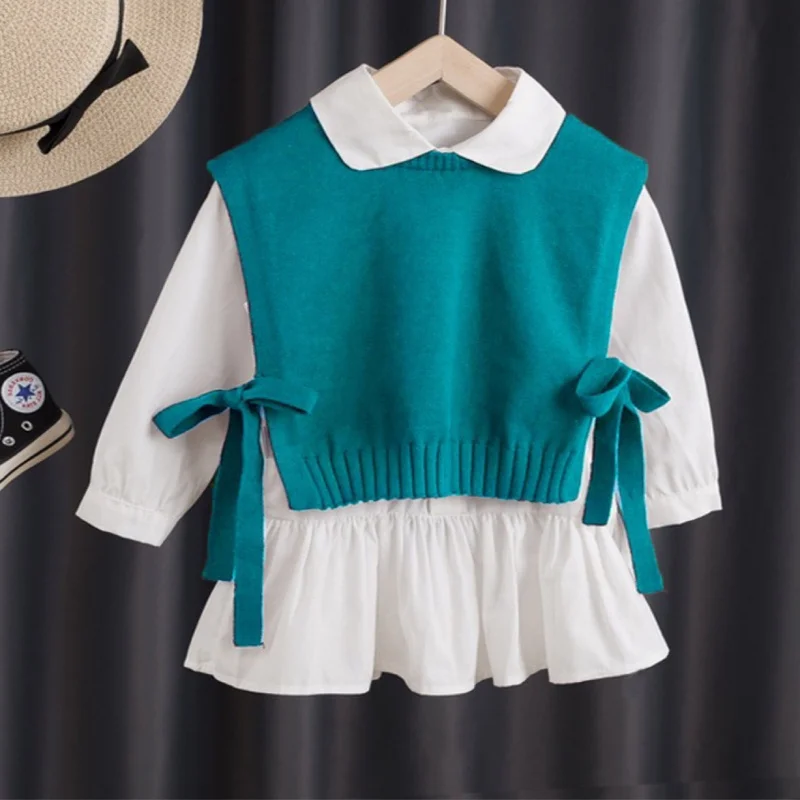 

Детский вязаный жилет для девочек, однотонный свитер F21, яркие цвета, милый дизайн