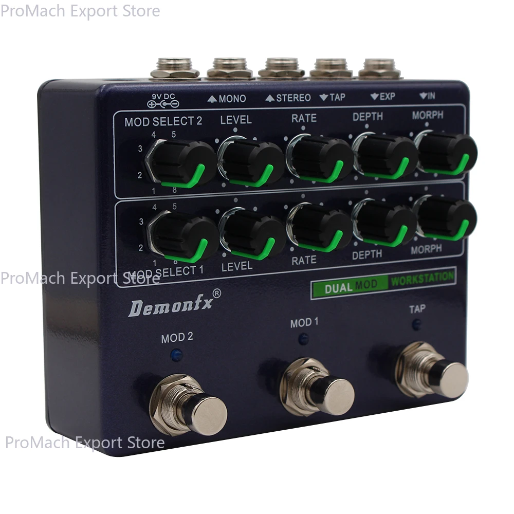 جديد Demonfx Dual MOD WORKSTATION دواسة تأثير الجيتار عالية الجودة اثنين من 8 نماذج