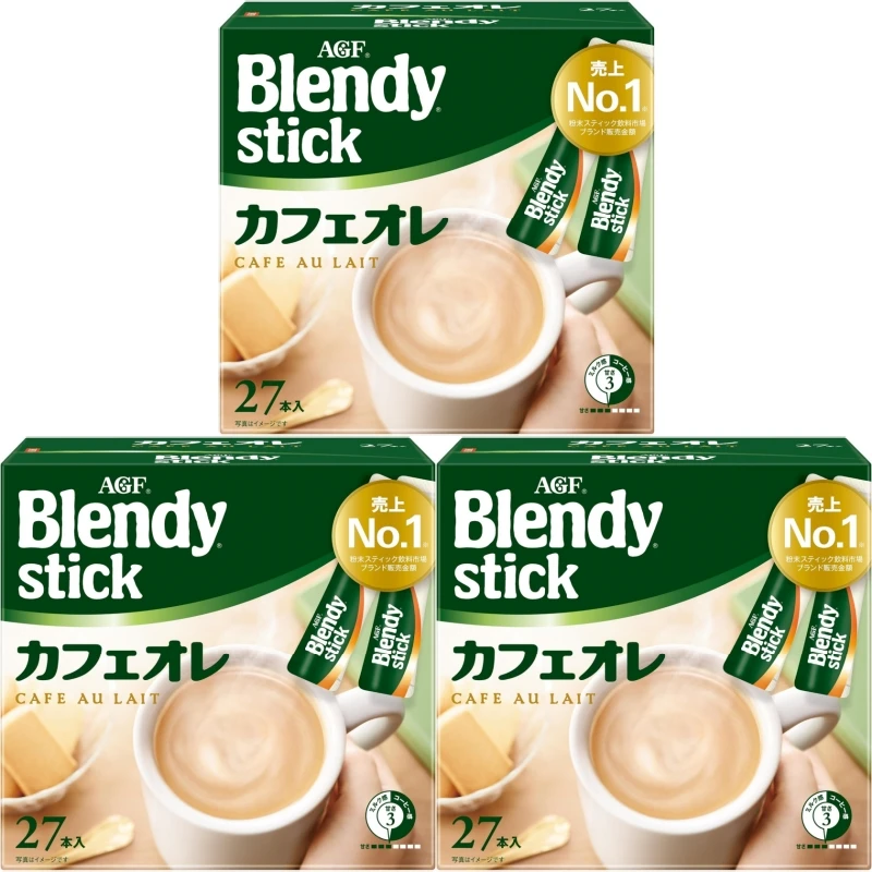 【セット購入】【27本×3箱】AGF ブレンディスティック カフェオレ 27本×3箱 【スティックコーヒー】