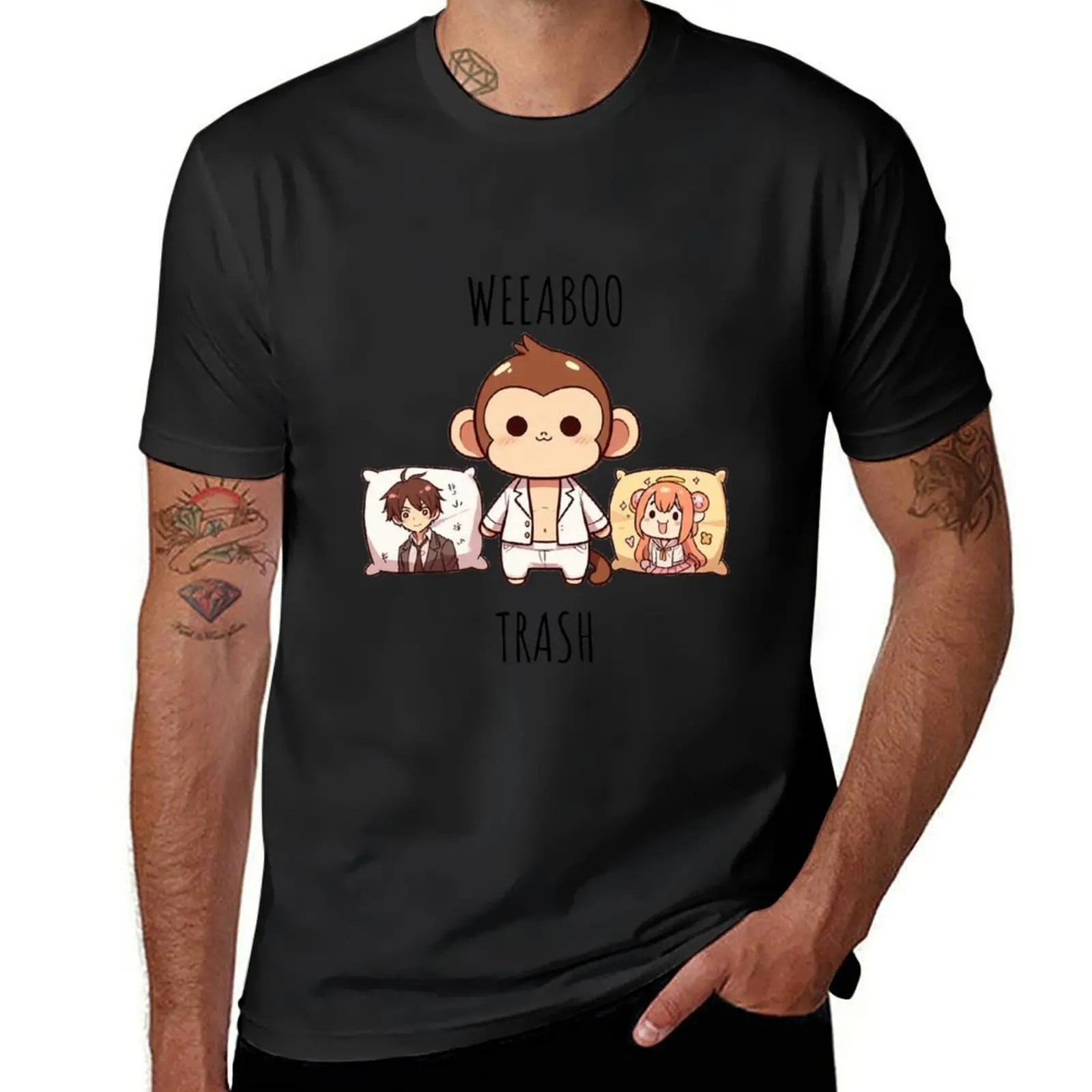 Weeaboo Monkey T-shirt plus size tops shirts graphic tees T-shirt men