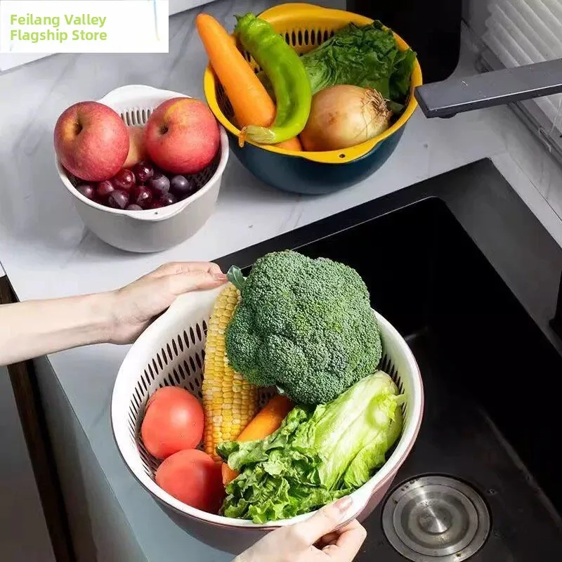 panier-de-lavage-et-d'egouttage-double-couche-pour-legumes-multifonctionnel-simple-bleu-nordique-pour-usage-domestique-bac-a-riz-fruits-et-legumes