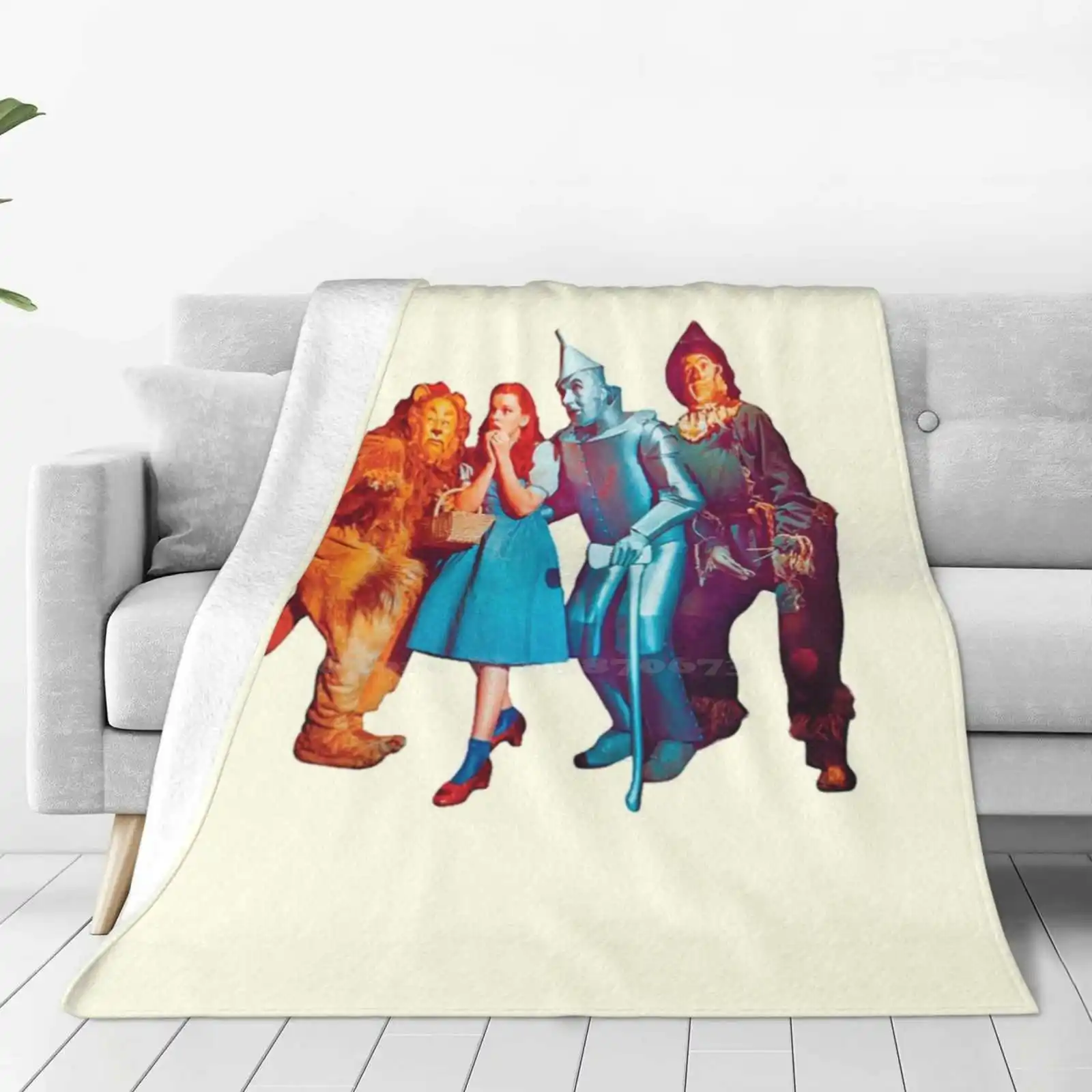 Trend Style Funny Fashion Soft Throw Blanket Slippers Ruby Dorothy Tinman Toto Cowardly Book Lion The Vintage Retro Popular