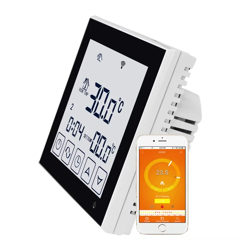 Heisen Wifi عنصر التدفئة الكهربائية التحكم في درجة الحرارة ترموستات لوحة كهربائية ترموستات #5