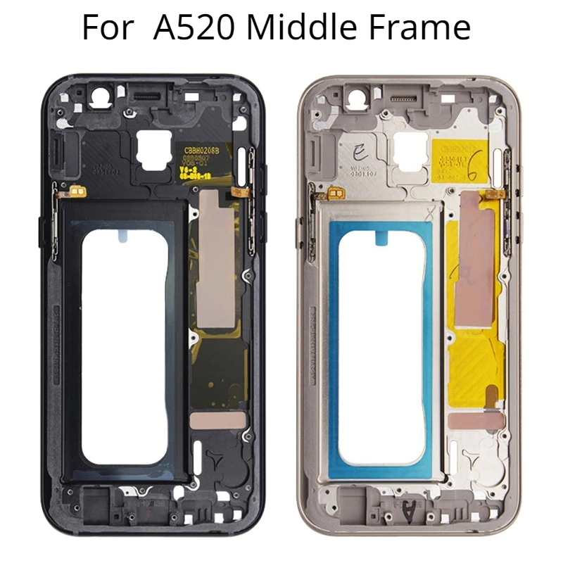 

For Samsung A5 Middle Frame Bezel Housing Cover Replacement For Samsung Galaxy A5 2017 A520 A520F Mid Plate Chassis Case Repair