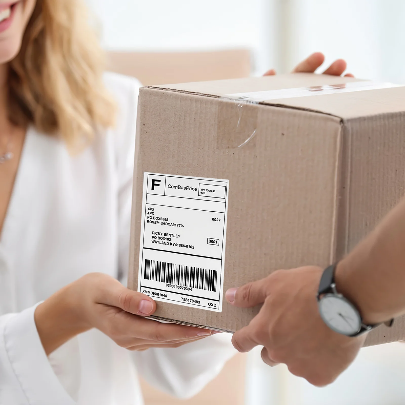 500 Pcs Stickers Transfer Labels Transparent Name Printer Paper Express