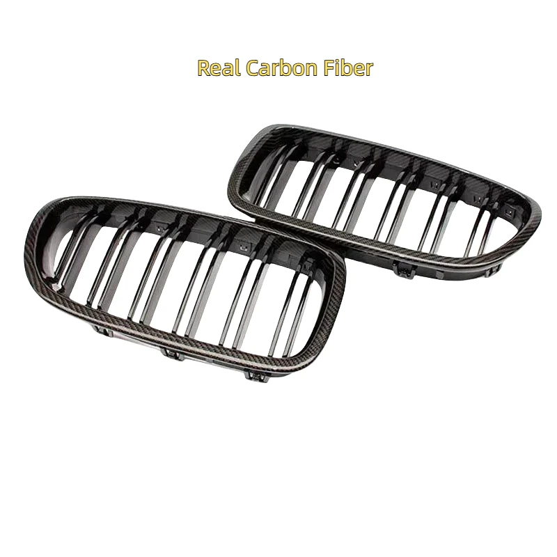 

Передняя решетка из настоящего углеродного волокна M5 F10, черная решетка для BMW 5 серии F10 F11 M5 2010-2016 520i 528i 530i 535i
