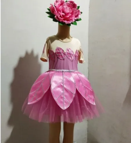 Vestido folha verde para meninas, trajes de dança para performance infantil, roupas para cosplay botânico, terno festival para meninos