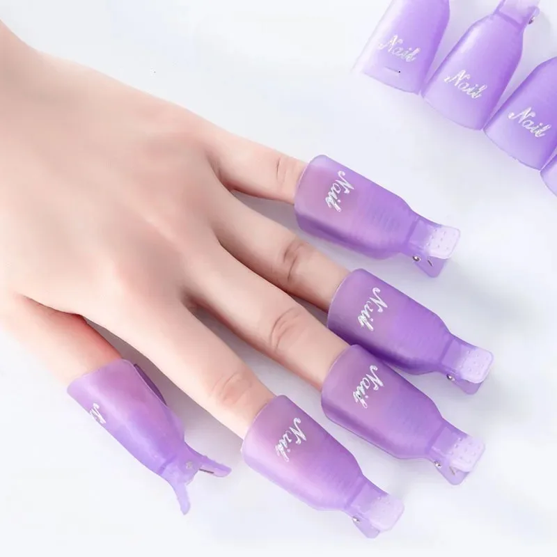 New 10pcs/bag Nail Acrylic Removal Clip for Remove UV LED Gel Polish Manicure Tools Nail Supplies Nail Tool Accessories Clips