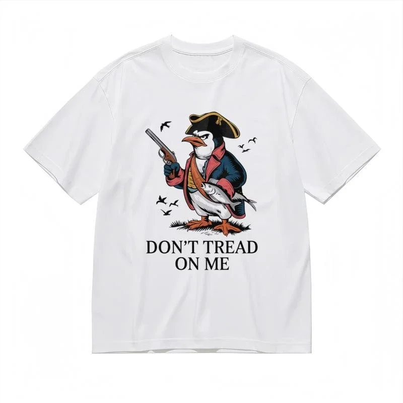 

Navy Penguin Graphic Printing Summer Luxury Brand Cotton Men's and Women's T-Shirts Short Sleeves Street Fashion Trend