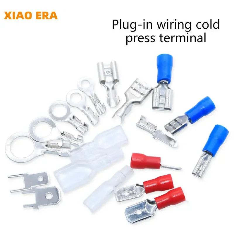 

20Pcs Plug-In Wiring Cold Press Terminal Copper Connector Plug-In 6.3/4.8/2.8MM Plug Spring Sheath Female Terminal Piece