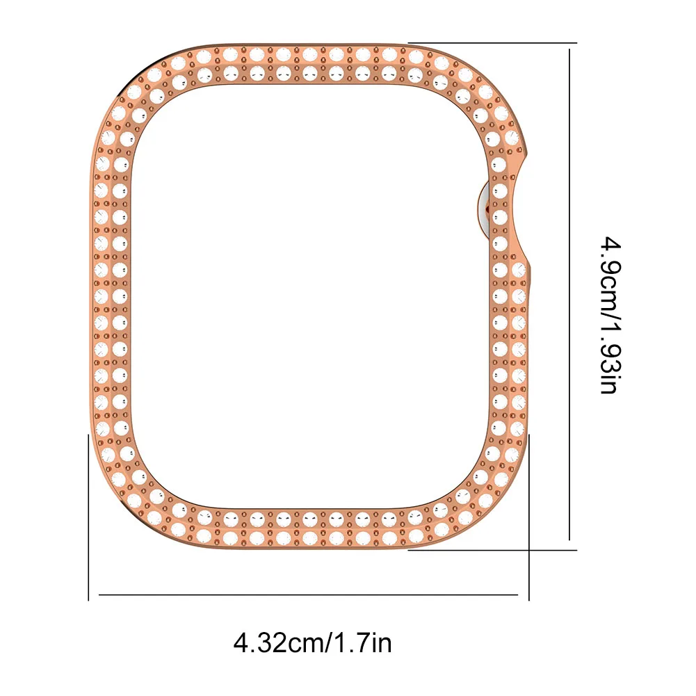 Double Diamond PC Watch Case Anti-Fall Protection Frame Anti-Scratch Watch Screen Protector for Apple Watch Series 10 42MM/46MM