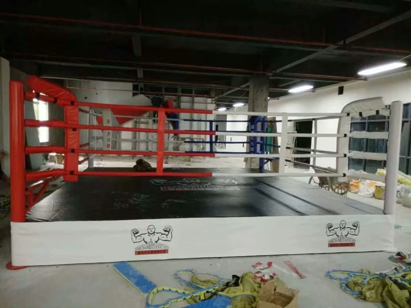 Boxing ring, Sanda ring, Muay Thai ring, octagonal cage ring, indoor fence, training, fitness equipment, landing ring