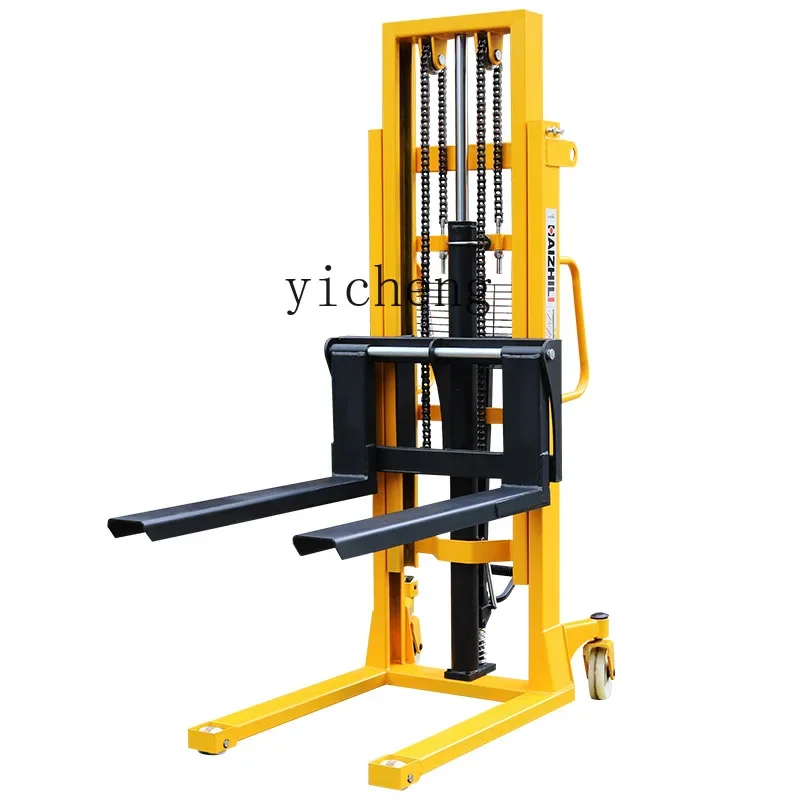 TQH manual hydraulic riser stacking loading and unloading load pallet lifting forklift