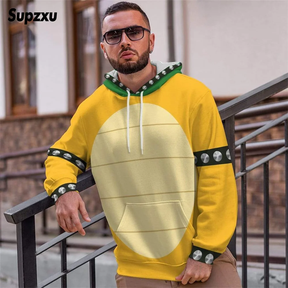 Bowser 3D Printed Men For Women hoodies Harajuku Streetwear Fashion Sweatshirts Jacket Cosplay Costumes