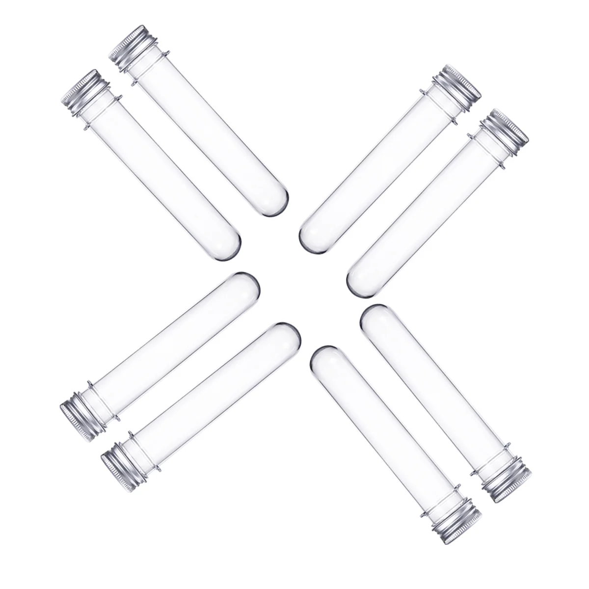 Tappi per provette trasparenti da 6 pezzi 40 ml Design preciso Durevole Lunga durata Portatile Leggero Facile da pulire Uso multiuso