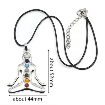 7顆靈氣石珠 內心平靜 佛陀 瑜珈 冥想 療癒 脈輪吊墜 時尚首飾 瑜珈冥想吊墜 寶石 8 最佳銷售 脈輪珠 - №6