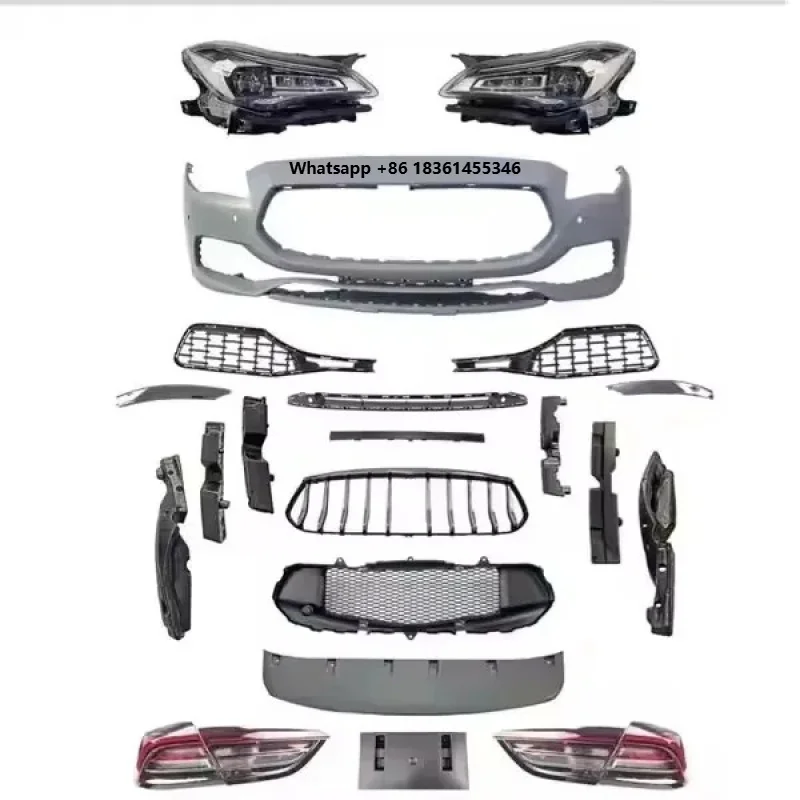 Kits de Carrocería con Faros Delanteros y Traseros LED Quattropor-te para Modelos 2014-2016, Parrilla Delantera, Transformación a Piezas de Carrocería 2021