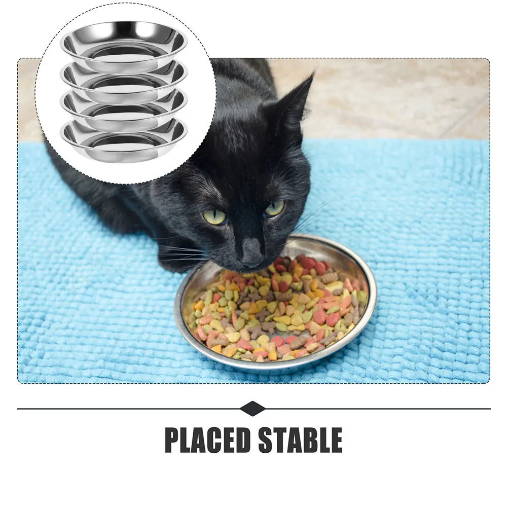 

2Pcs Stainless Steel Dog Bowl Large Capacity Reusable Pet Food Container Stable Bottom Simple Design for Home Or Pet Store Use