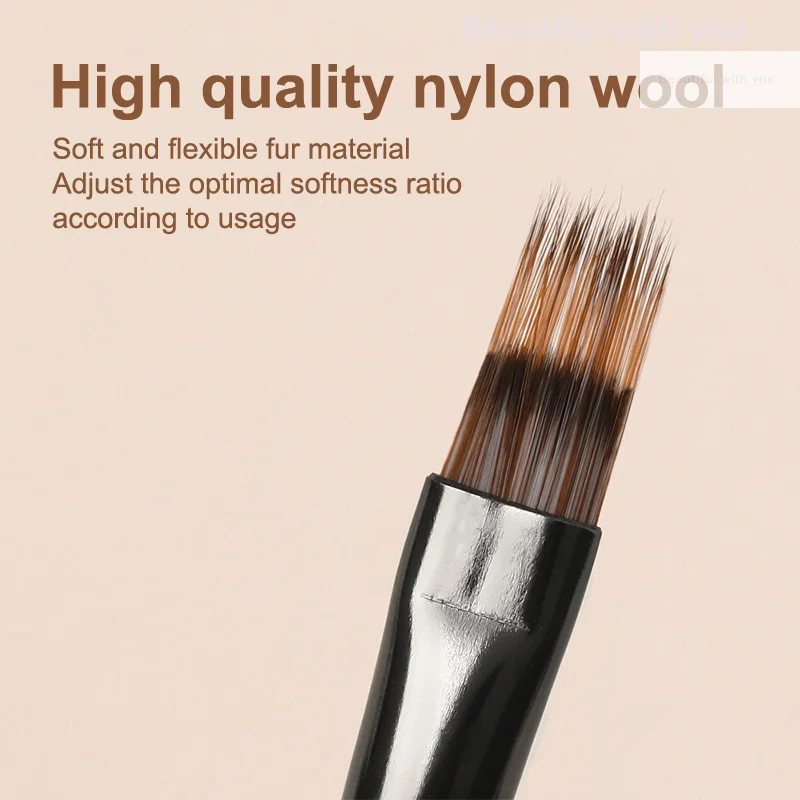 뉴라운드 우드 핸들 네일 옴브레 브러쉬 네일 아트 페인팅 펜 브러쉬 UV 젤 폴리쉬 그라데이션 컬러 아크릴 네일 드로잉 펜