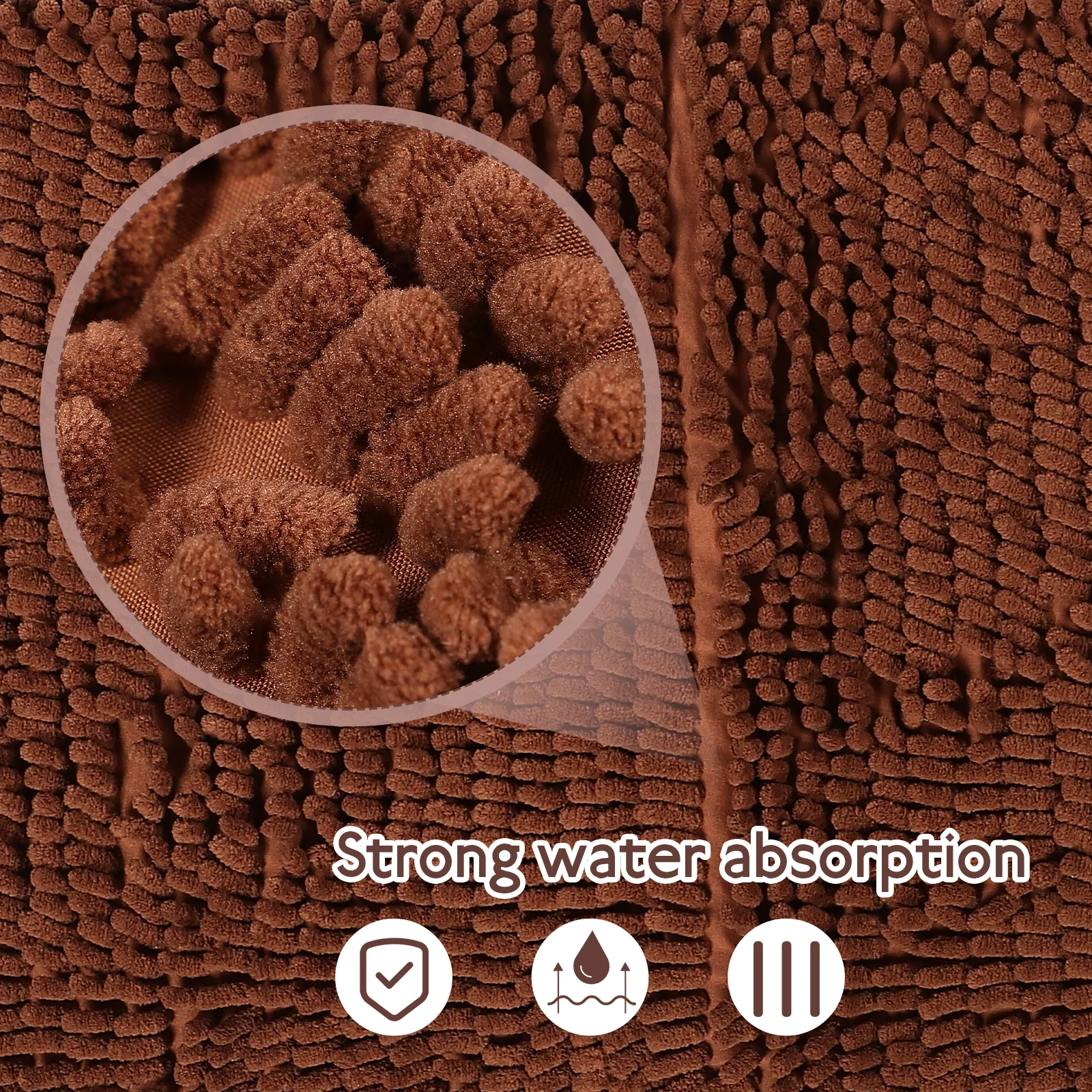 

Water Absorbent Bath For Bathroom Non- Thick Floor Mat Washable Multi-Functional Pet Mat Chenille Material