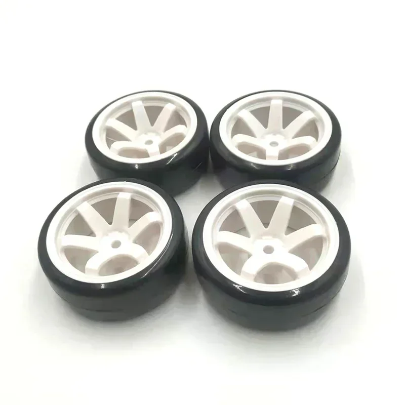 4 piezas para Trxs HSP Tamiya HPI coche todoterreno/Wltoys 144001 124018 124019   Llantas de deriva plana RC de plástico duro A959-B