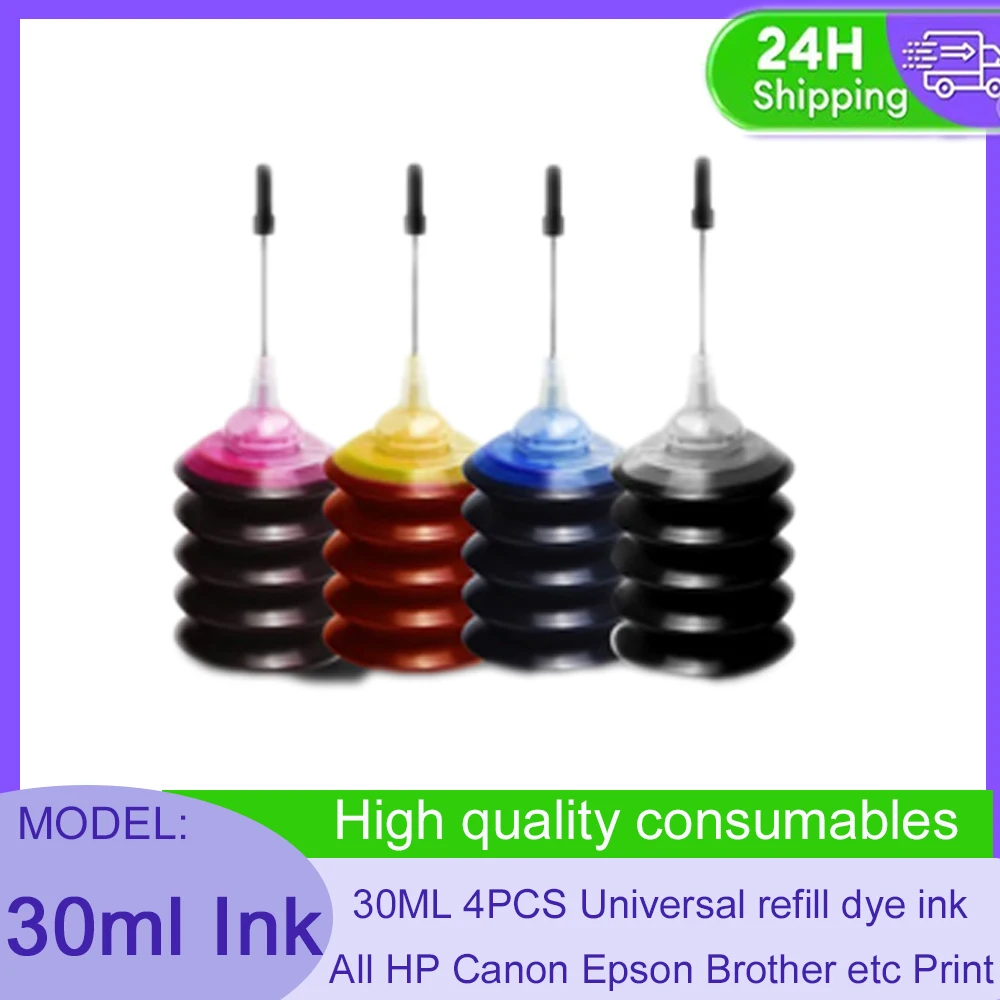

Vilaxh 30ml For hp 305 Refill Ink For Hp DeskJet 2300 2700 4100 HP ENVY 6000 6400 cartouche hp 305 Ink All HP Canon /Epson