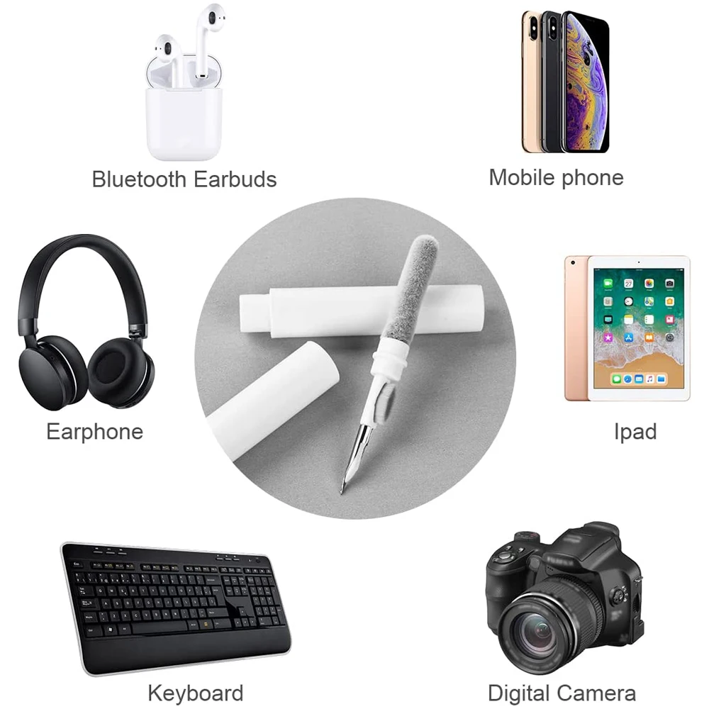 Bluetooth Oordopjes Cleaner Kit Voor Airpods Pro 1 2 Cleaning Pen Brush Bluetooth Oortelefoon Case Cleaning Tools Voor Xiaomi Huawei