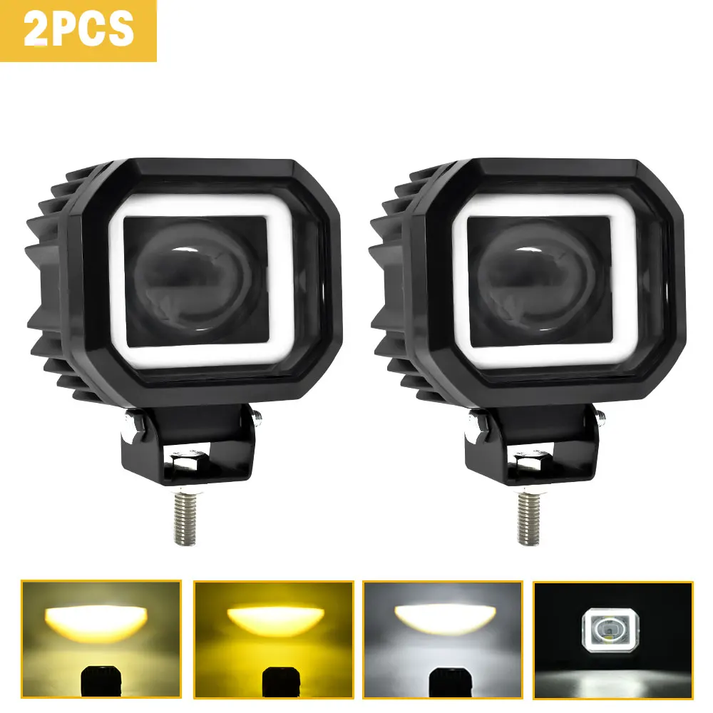 

2pcs Motorcycle Spotlights Fisheye Lens For Car Motorcycle ATV