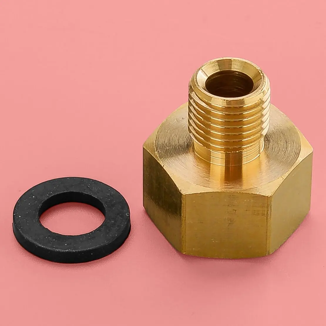 1/2 Inch R x 1/4 Inch LKS Gas Stove Fitting Adapter Connector with Seal For Gas Cooker Hose Gold