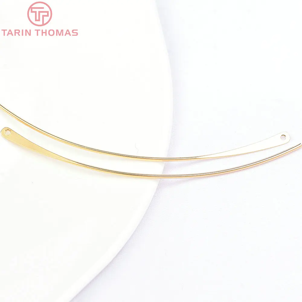 

(6416) 20PCS 73.5MM 24K Gold Color Brass Long Stick Connector Charms High Quality Diy Jewelry Findings Accessories Wholesale