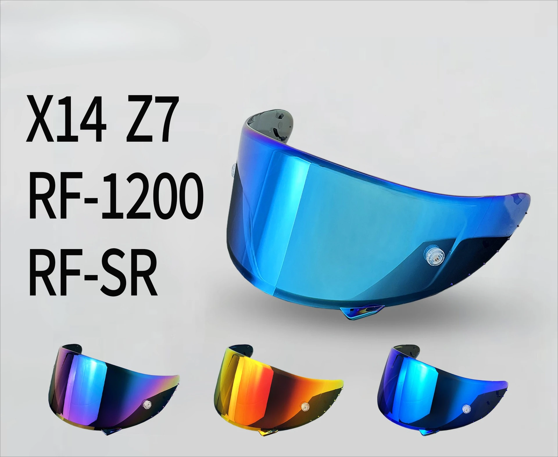 

X14 Large Nail Buckle Helmet Lens for Z7 NXR RF1200 Xspirit Plated Helmet Mirror