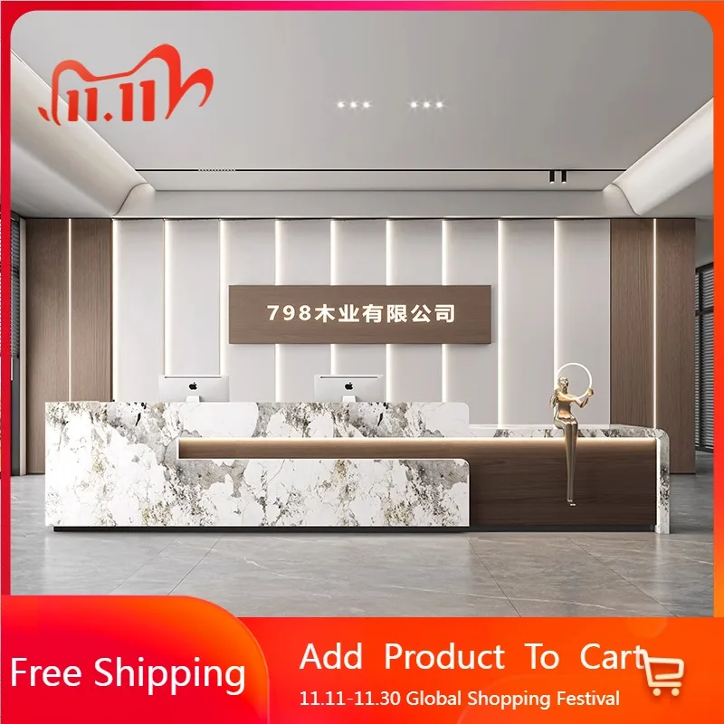 

Luxury Modern Reception Desks Shelves Restaurant Shop Beauty Desks Unique Design Drawer Mostrador De Tienda Trendy Furniture