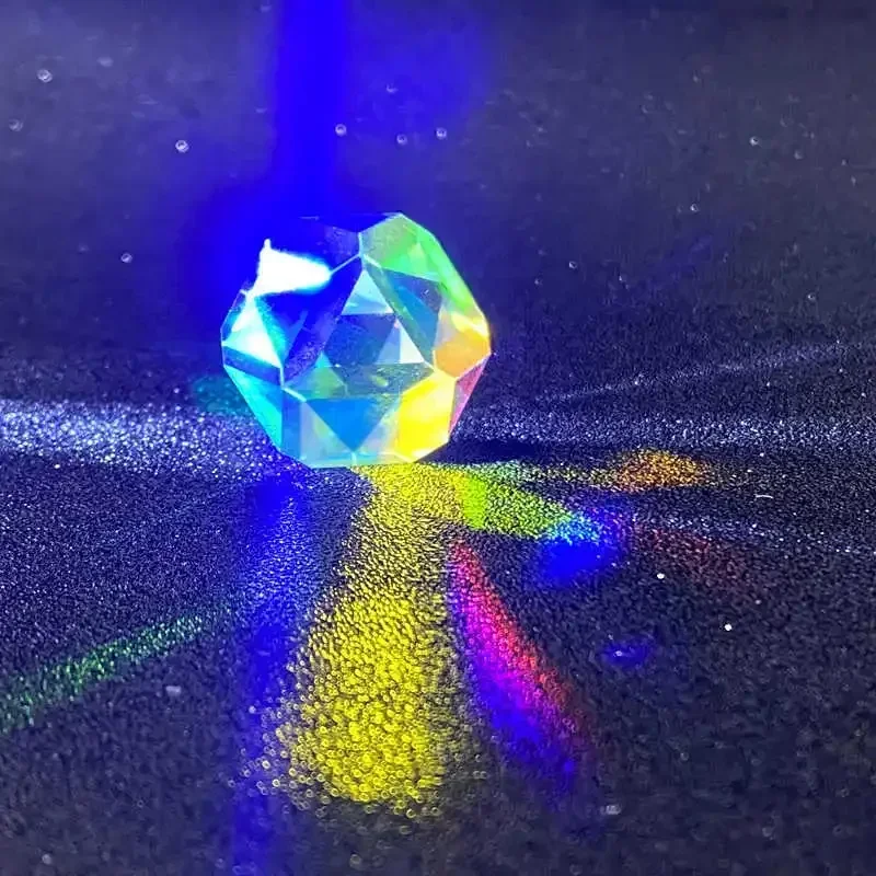 Light Cube Polyhedral Prism Synchromic Prism Concentrator Convex Lens Optical Glass Prism Splitter