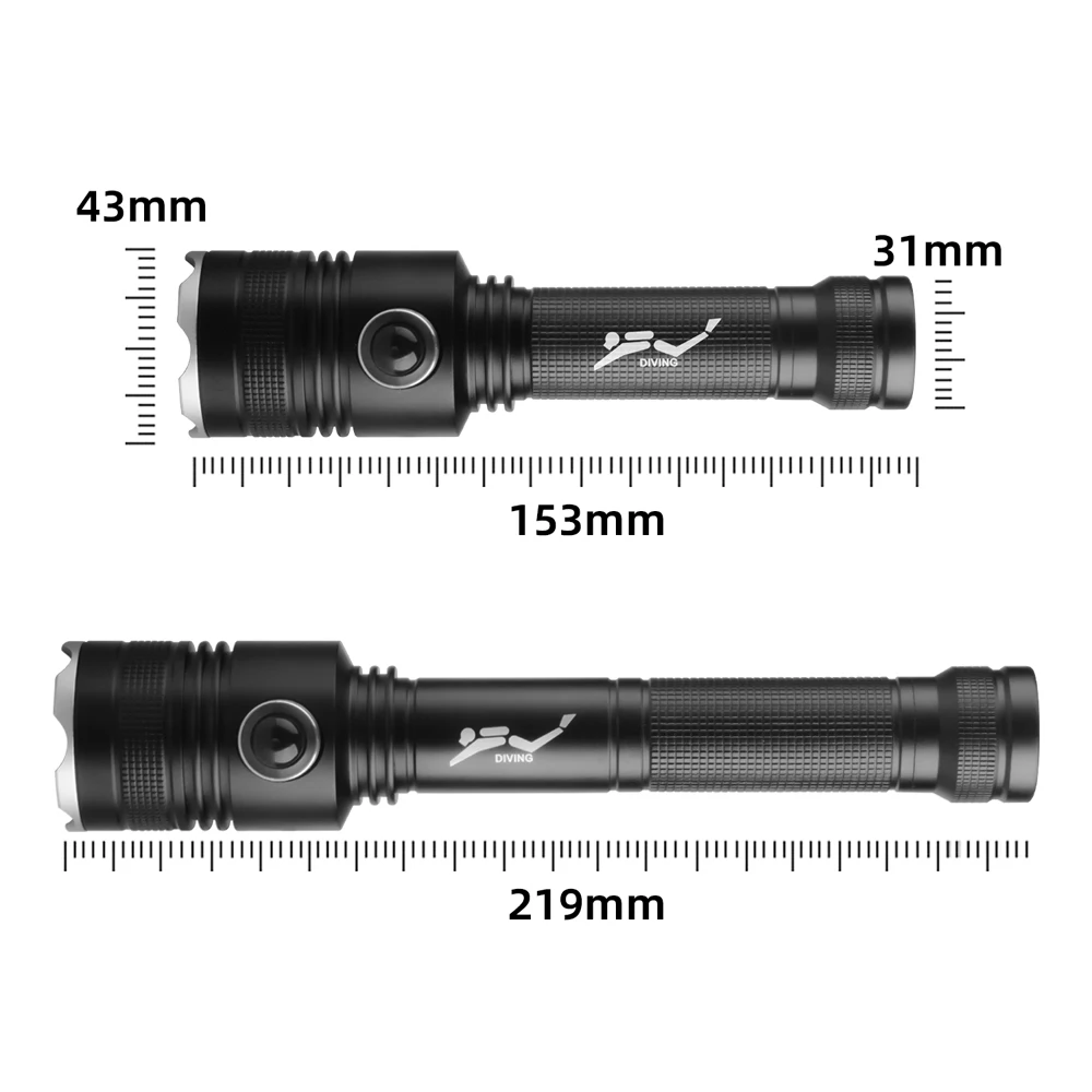 5000lm LED latarka do nurkowania IPX8 podwodna wodoodporna 100M profesjonalna latarka do nurkowania XHP70 oświetlenie latarnia do łowiectwa podwodnego