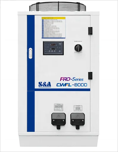 S & A-Industrial Water Cooling System Chiller, Inteligência Dual Temperature Control, CWFL-8000