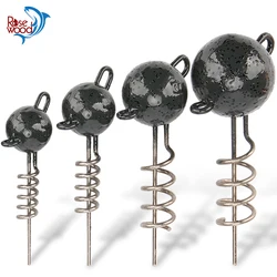 Rosewood Screw Jig Head For Soft Lure 7g 10g 15g 20g 25g 30g 50g With Screw Spiral Sinker Weight Rubber Fish Fishing Equipment