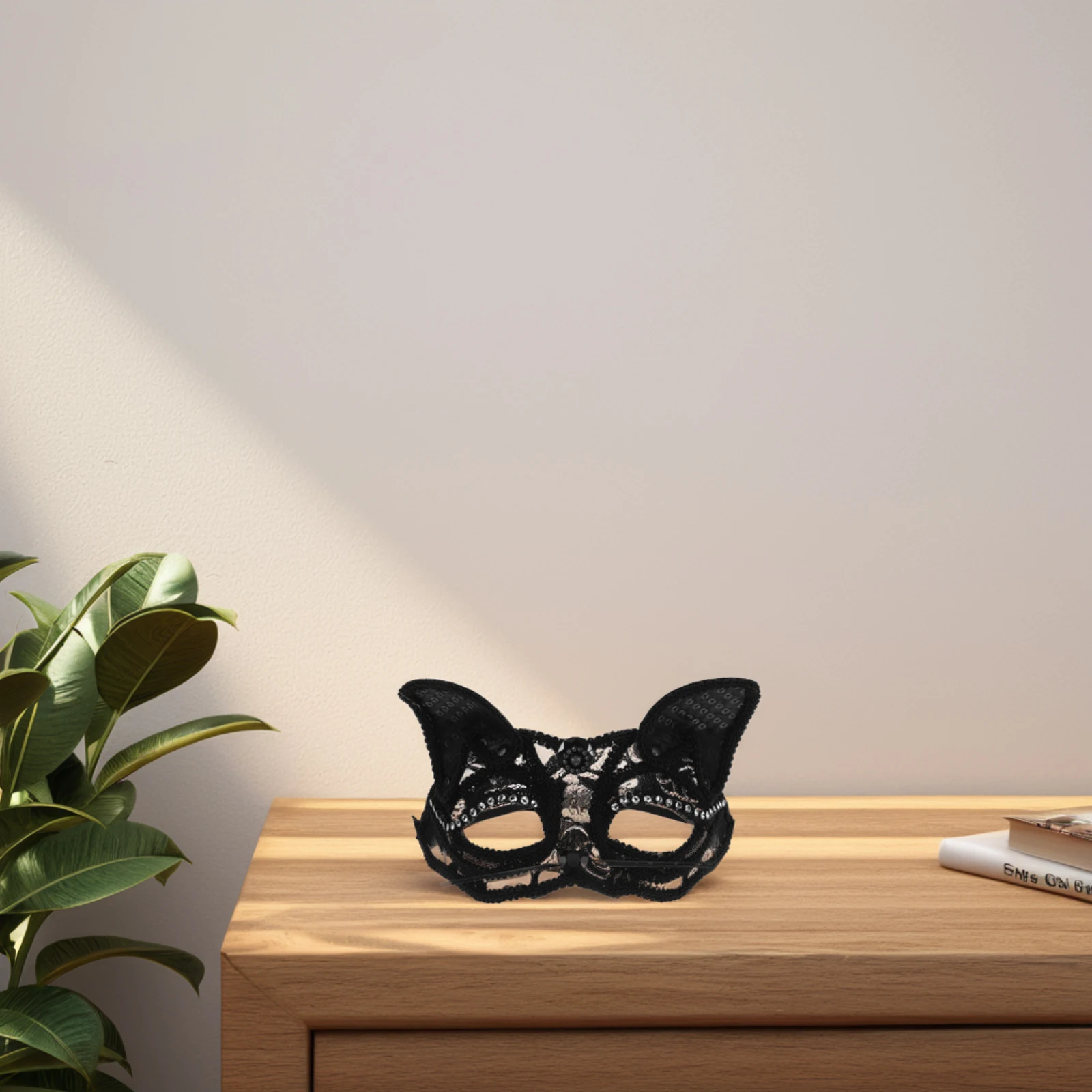 

Fox Mask Masquerade Women Costume Props Lace Black Masks Animal Mask Halloween Decorative Half Novelty Fox Face