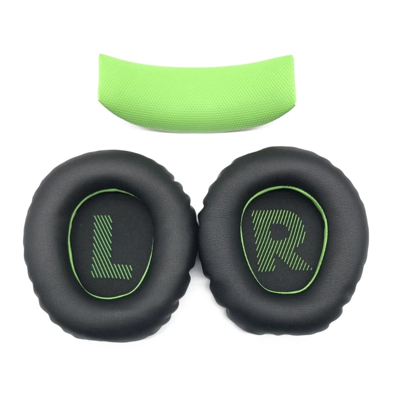 Protein Leather Earpads Headband Replacement For JBL Quantum 350 360 Gaming Headsets Ear Cushions With Noise Isolation Foam view 4