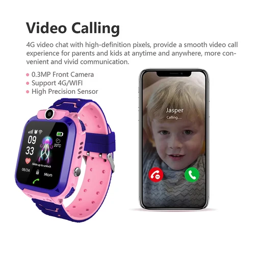 Imagen 2 del producto Xiaomi niños 4G reloj inteligente SOS ubicación GPS tarjeta Sim llamada niño reloj inteligente cámara impermeable niños niña regalo para Ios Android