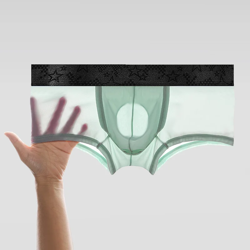 5 szt. Majtki męskie typu spermatic, z lodowego jedwabiu, letnie, cienkie, chłopięce, z dziurką na mosznę, rozdzielne, na żylaki, bokserki.