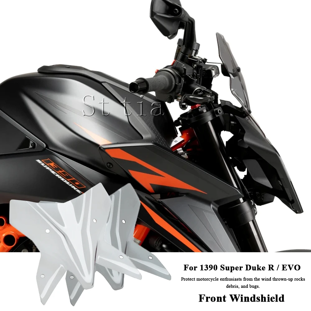 

2025 New Motorcycle Windshield For 1390 Super Duke R Accessories Windscreen Fairing Wind Shield Deflector 1390 SUPER DUKE R EVO