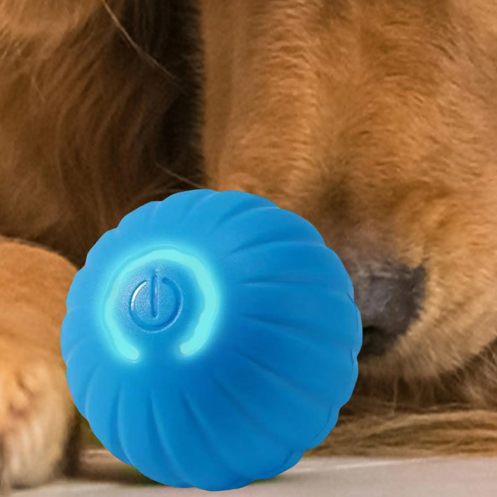 Moving Dog Ball With LED Light Automatic Interactive Accessory Cat Ball Toy For Indoor Outdoor Play Training Exercise Mental