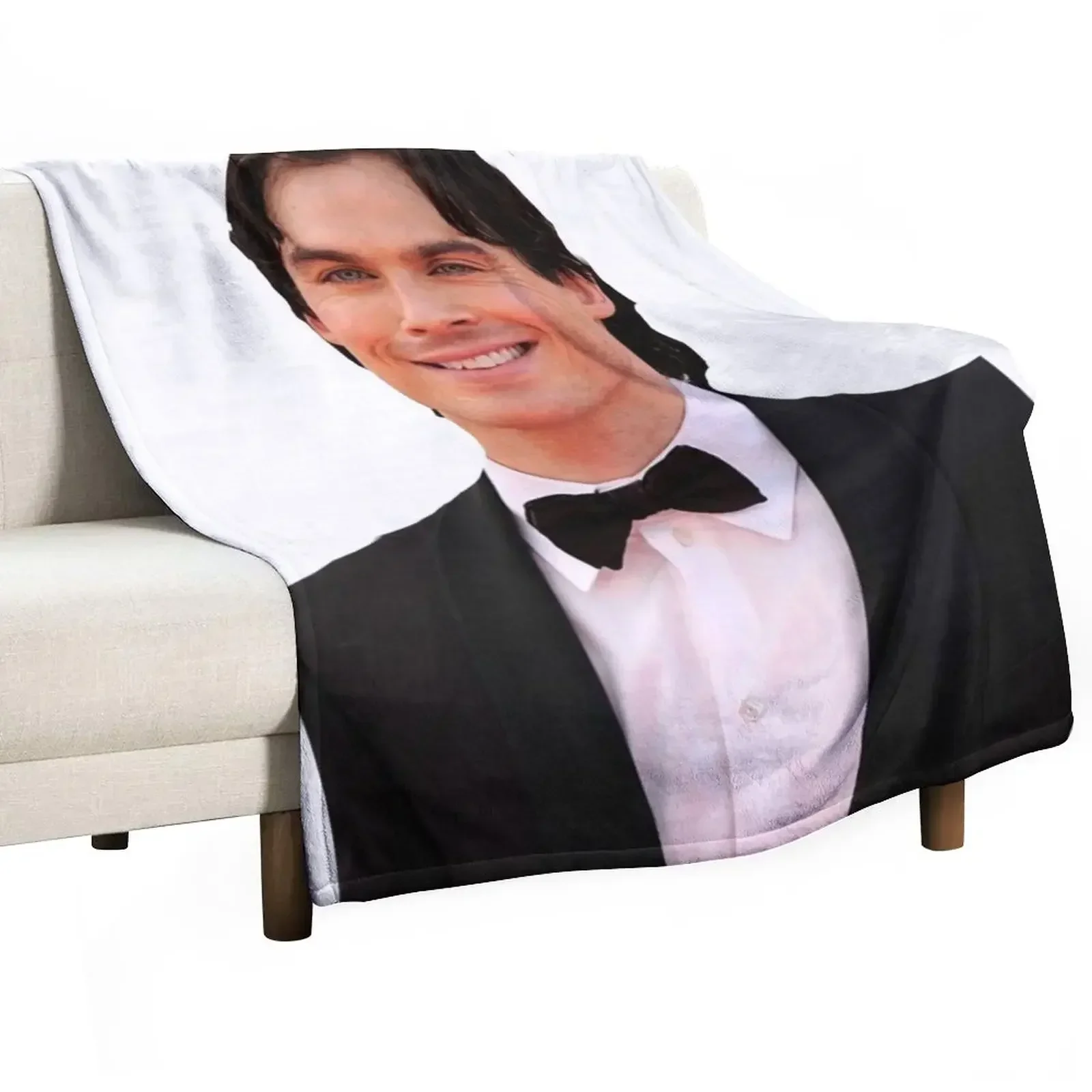 Ian Somerhalder (aka Damon Salvator) Throw Blanket Decoratives anime Blankets For Sofas Blankets