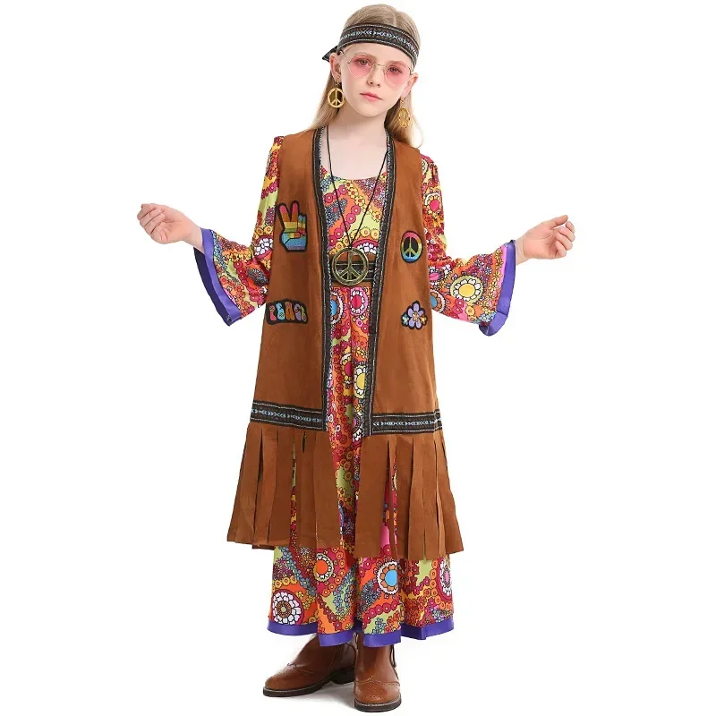 Children's Hippie Clothes Retro Disco Costumes From The '60s