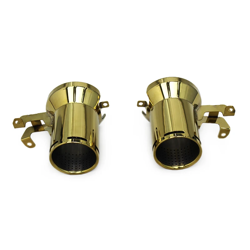 

Custom With Plating Gold Boutique Exhaust Tips Exhaust Tips For Lamborghini Aventador SVJ Stainless Steel Tail Throat